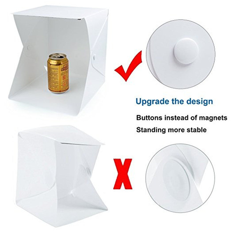 Button studio, soft box, LED shooting table, mini camera box, small studio, light box