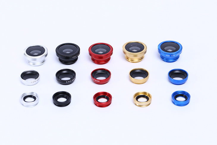 Mobile phone fisheye lens three-in-one mobile phone lens magnifying glass fisheye wide-angle macro Selfie