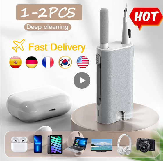 New multi-function computer cleaning kit mobile phone keyboard screen cleaner wipe bluetooth headset storage cleaning pen