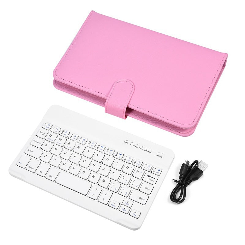 Mobile phone bluetooth keyboard leather case suitable for Android Apple mobile phone protective case external keyboard leather case split leather case