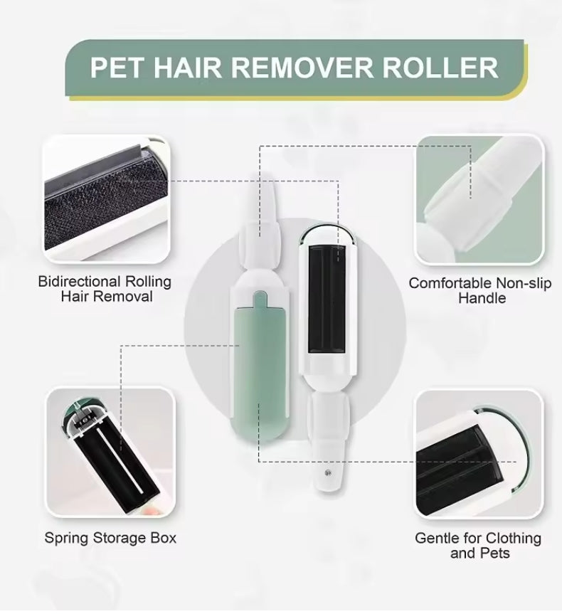 Pet Hair Remover Clothes Static Multi-purpose Double-sided Brush Cat Hair Scraper Roller Sticker