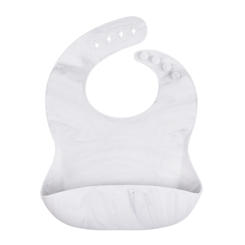 Silicone baby eating bib Easy to clean baby bib saliva towel Waterproof and leak-proof children's silicone saliva pocket
