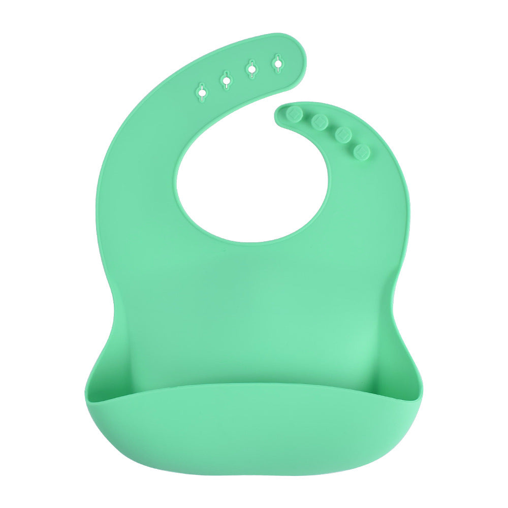 Silicone baby eating bib Easy to clean baby bib saliva towel Waterproof and leak-proof children's silicone saliva pocket