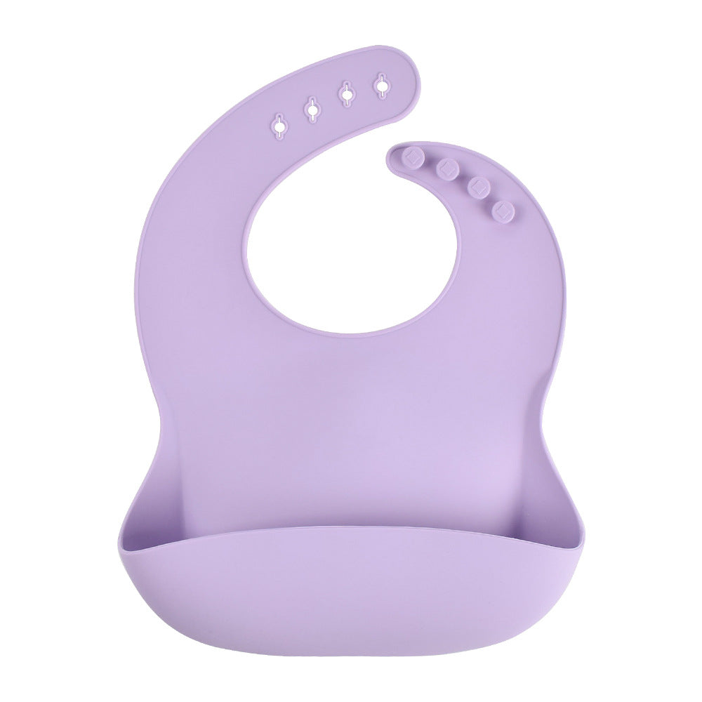Silicone baby eating bib Easy to clean baby bib saliva towel Waterproof and leak-proof children's silicone saliva pocket