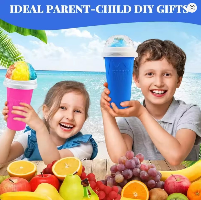 Slushy Maker Cup DIY Smoothie Cup Pinch Cup TIK TOK Frozen Magic Squeeze Cup Cross-border Hot Sale