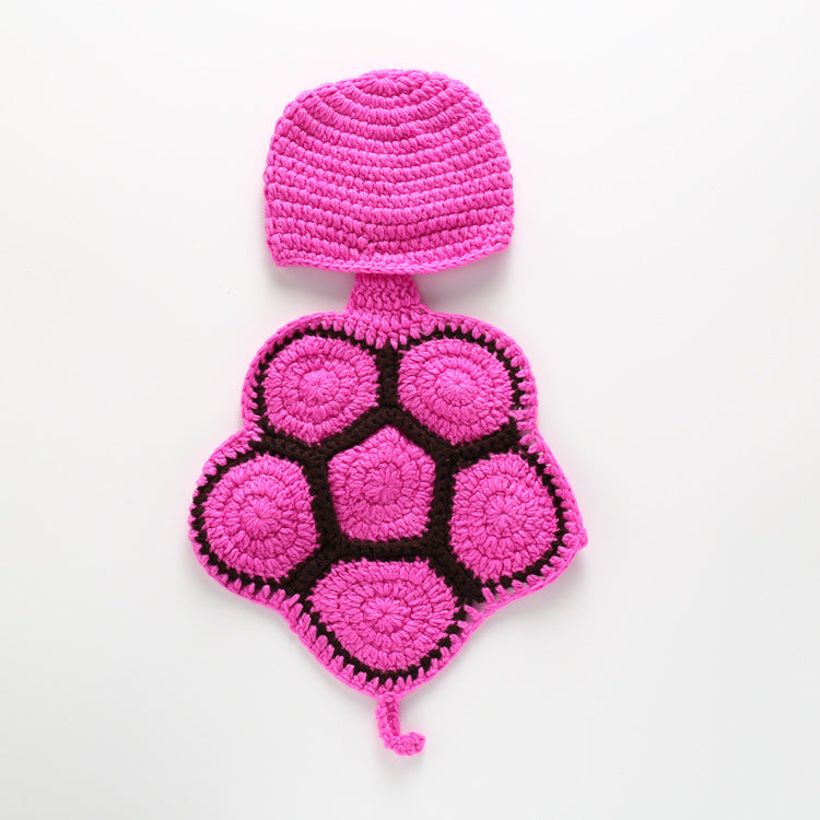 Explosion models hand-woven hundred days baby photography suits hooks wild newborn photography props small turtle modeling