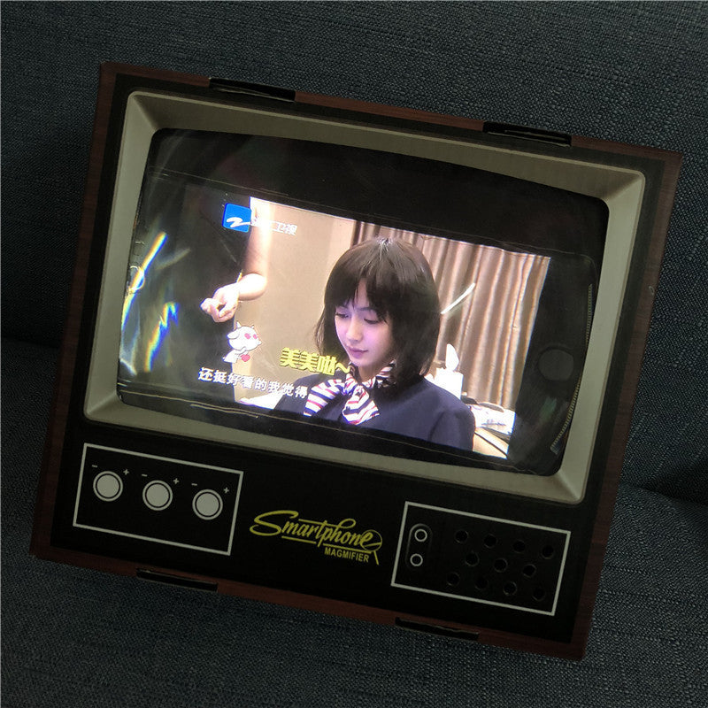 Creative paper retro TV magnifying glass desktop ornaments TV mobile phone magnifying glass screen explosion direct sales