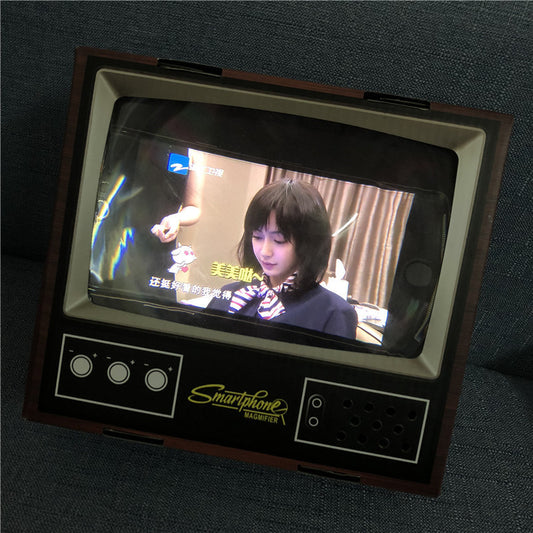 Creative paper retro TV magnifying glass desktop ornaments TV mobile phone magnifying glass screen explosion direct sales