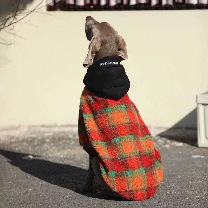 Red and Green Corduroy Dog Sweatshirt