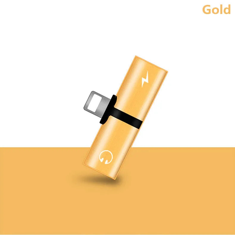 2 In 1 Dual Ports Headphone Adapter Phone Case Charger Audio Splitter 8Pin 1 To 2 Audio/Charging for Iphone X XR XS Max 7 8 Plus