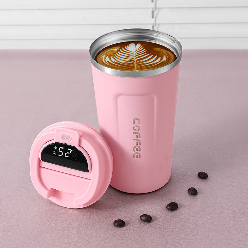 Cross-border gradient color smart second generation concave and convex cup 304 stainless steel thermos cup car cup portable coffee cup