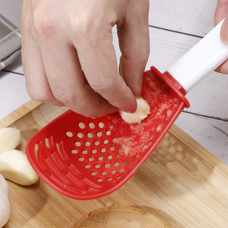 Kitchen multi-functional grinding cooking spoon potato masher draining colander home cooking shovel grinding ginger garlic device