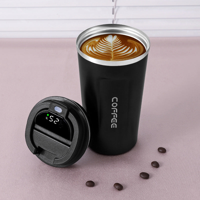 Cross-border gradient color smart second generation concave and convex cup 304 stainless steel thermos cup car cup portable coffee cup