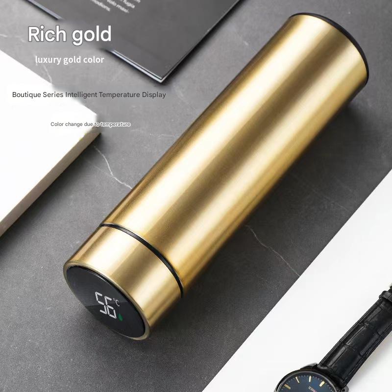 Smart temperature display 304 stainless steel gift custom insulation cup simple portable business tea brewing event gift water cup