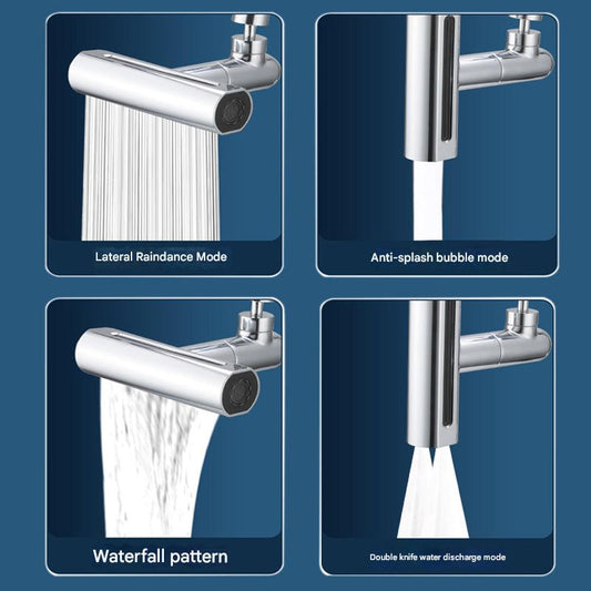 Four-speed raindance universal faucet kitchen splash-proof waterfall supercharged extension universal rotating extender faucet