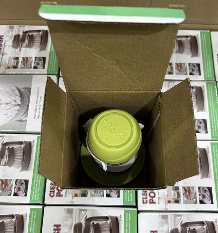 Pot brush decontamination and descaling cleaning brush kitchen press degreasing pot washing brush automatic liquid filling dishwashing brush