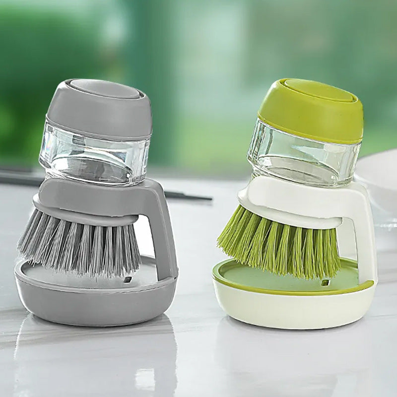 Pot brush decontamination and descaling cleaning brush kitchen press degreasing pot washing brush automatic liquid filling dishwashing brush