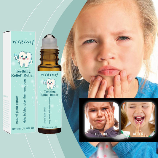 New cross-border soothing baby teething massage roller essential oil moisturizing, soft and refreshing baby teeth oil 10ml