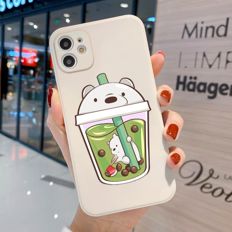 Cartoon cute Phone13pro max mobile phone case Apple 12 Pro all-inclusive 11 soft xr/8p suitable for couples