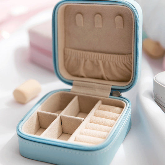 Simple Portable Jewelry Storage Box Home Travel Necklace Ring Earrings Easy to Carry Jewelry Box Direct Selling