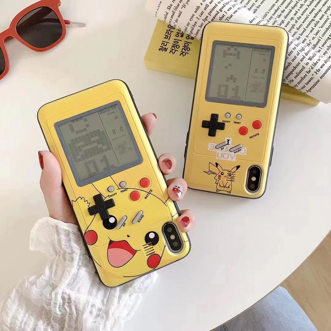 Tetris black and white screen Apple 13/12 suitable for iPhone 14promax game console mobile phone case xs/8p