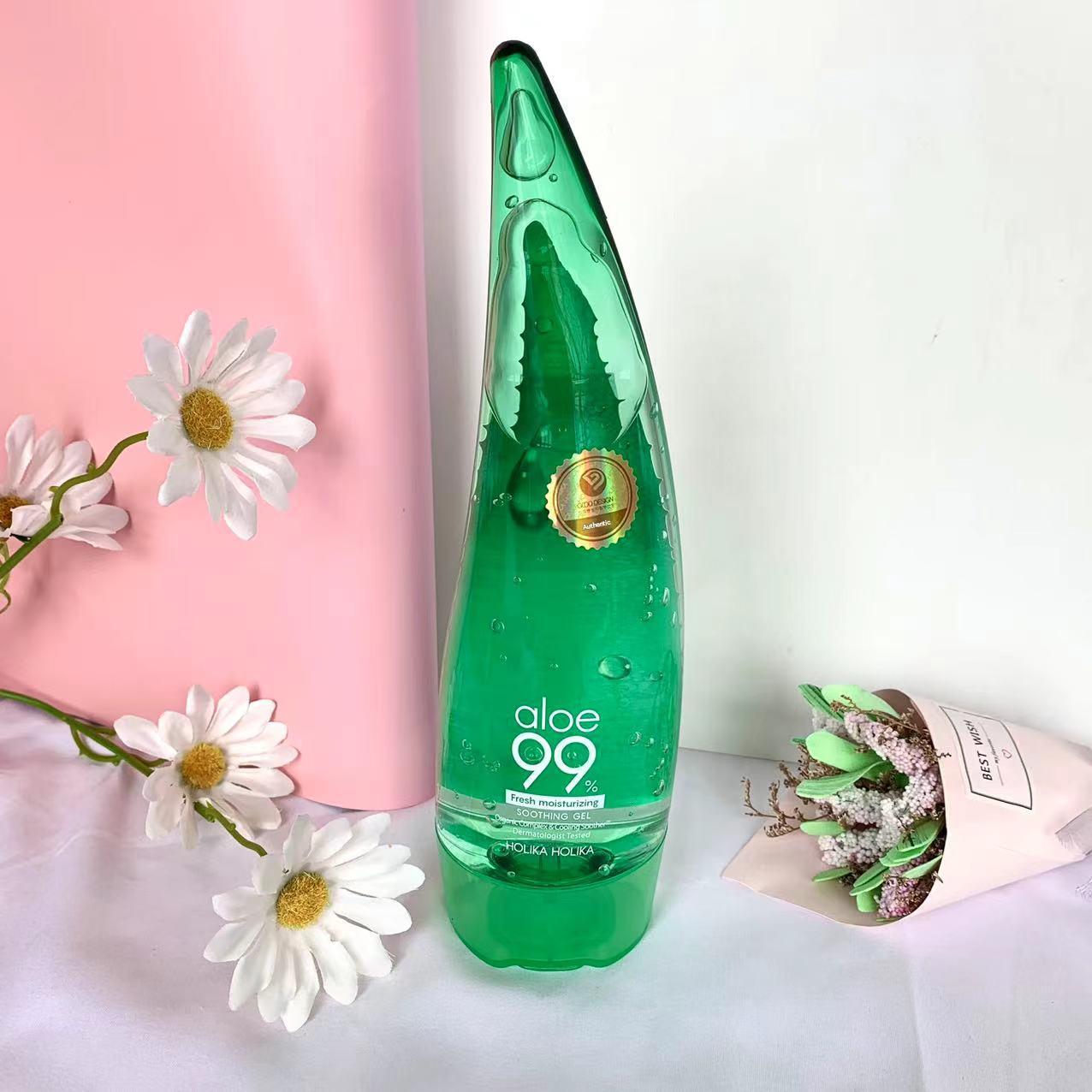 HOLIKA Natural Aloe Vera Gel 250ml South Korea Imported 55ml After-sun Soothing Mask Skin Care