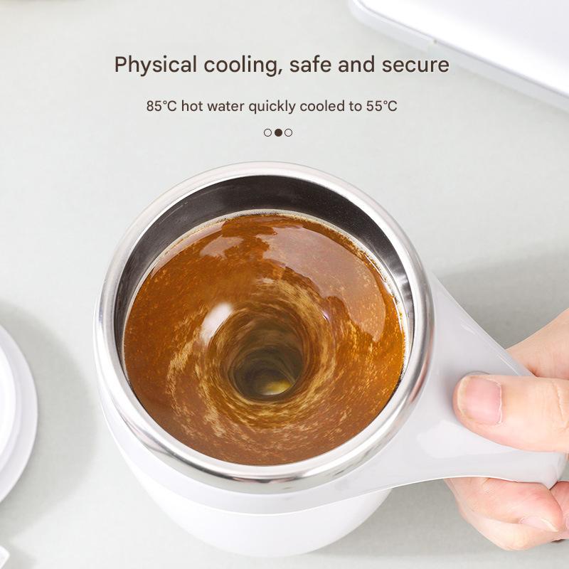Fully automatic electric stirring cup, soy milk coffee cup, magnetic rotating stainless steel cross-border hot-selling charging water cup printing