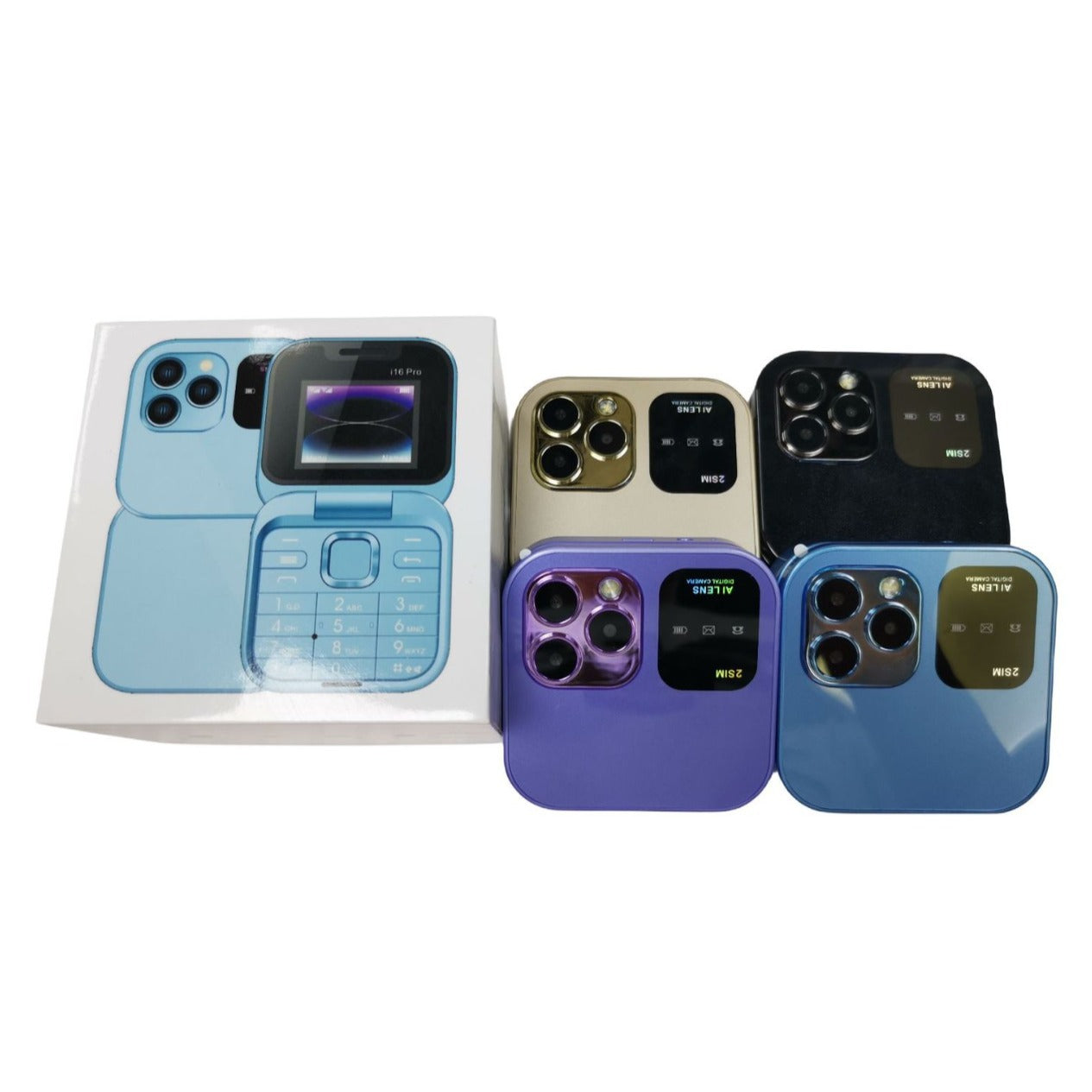 Cross-border i16Pro mobile phone, foreign language folding flip button mobile phone, multi-language