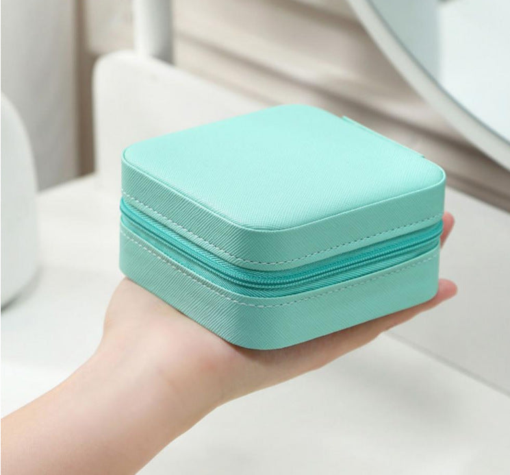 Simple Portable Jewelry Storage Box Home Travel Necklace Ring Earrings Easy to Carry Jewelry Box Direct Selling