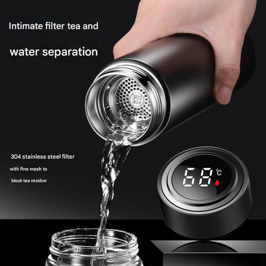 Smart temperature display 304 stainless steel gift custom insulation cup simple portable business tea brewing event gift water cup