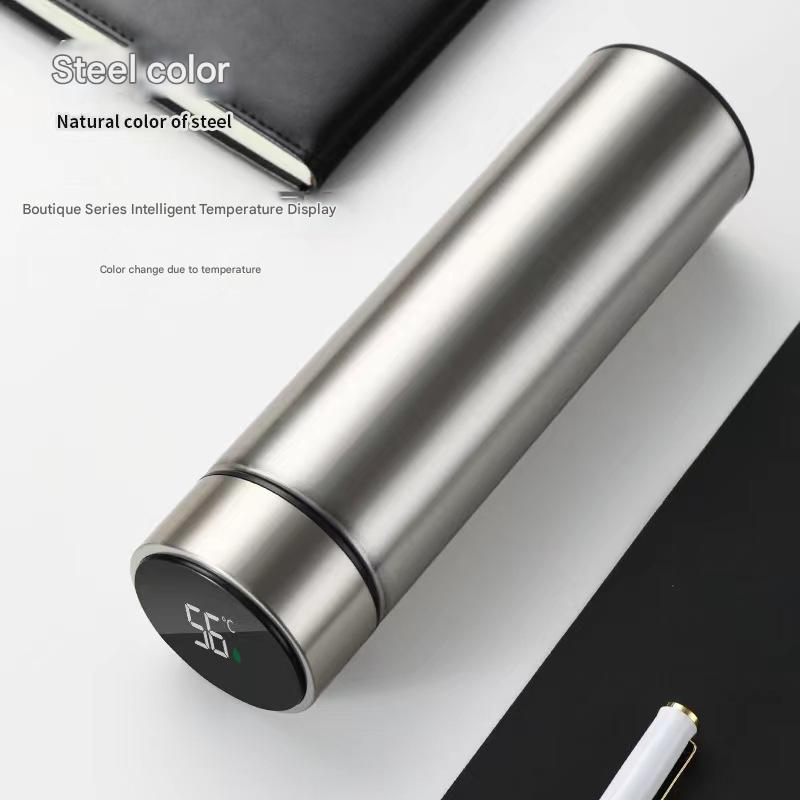 Smart temperature display 304 stainless steel gift custom insulation cup simple portable business tea brewing event gift water cup