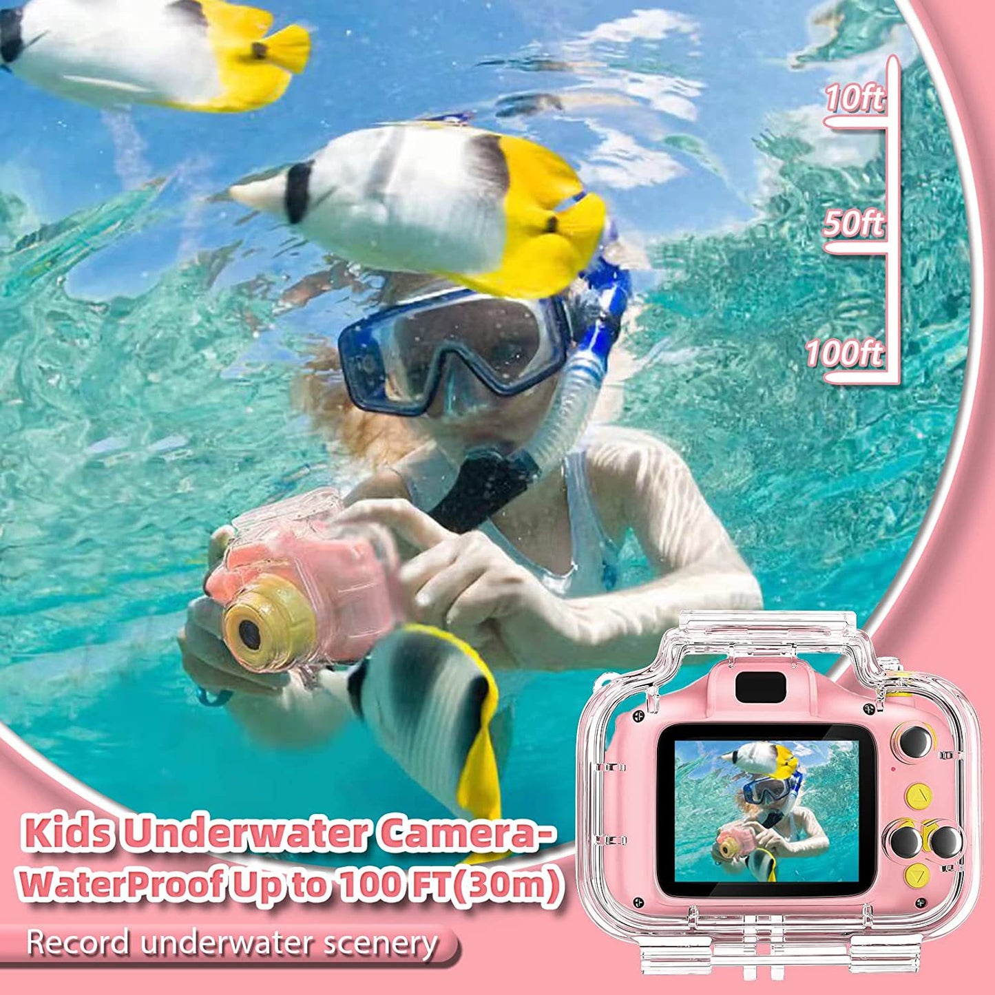 Amazon's popular sports waterproof stand for children mini camera children's high-definition digital camera toy can take pictures
