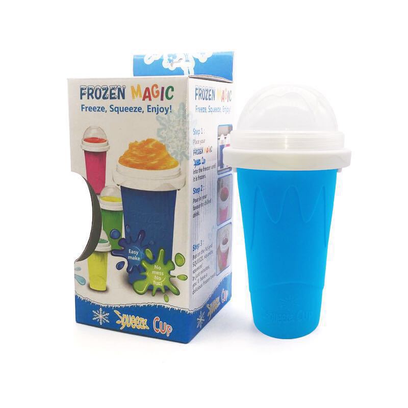 Slushy Maker Cup DIY Smoothie Cup Pinch Cup TIK TOK Frozen Magic Squeeze Cup Cross-border Hot Sale