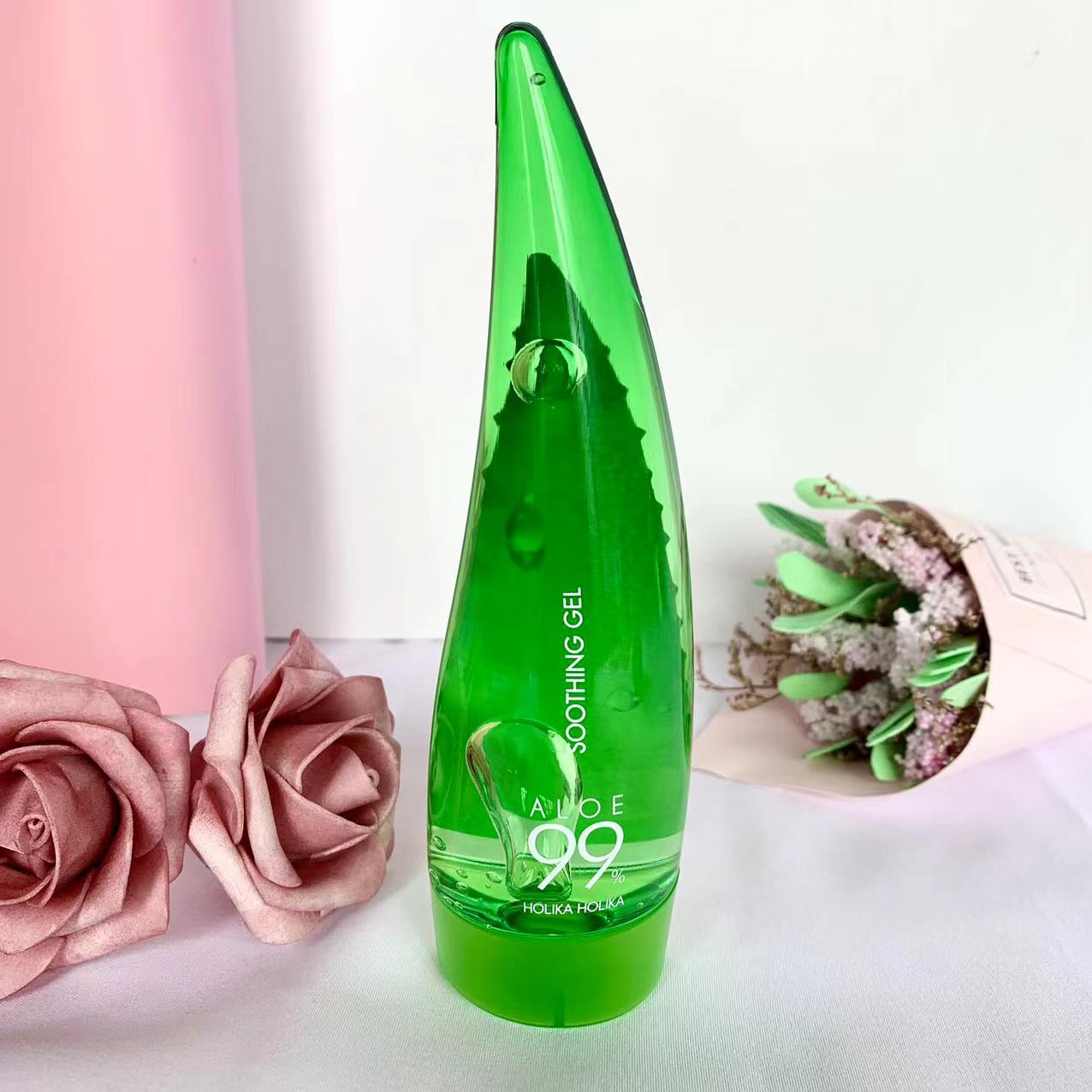 HOLIKA Natural Aloe Vera Gel 250ml South Korea Imported 55ml After-sun Soothing Mask Skin Care