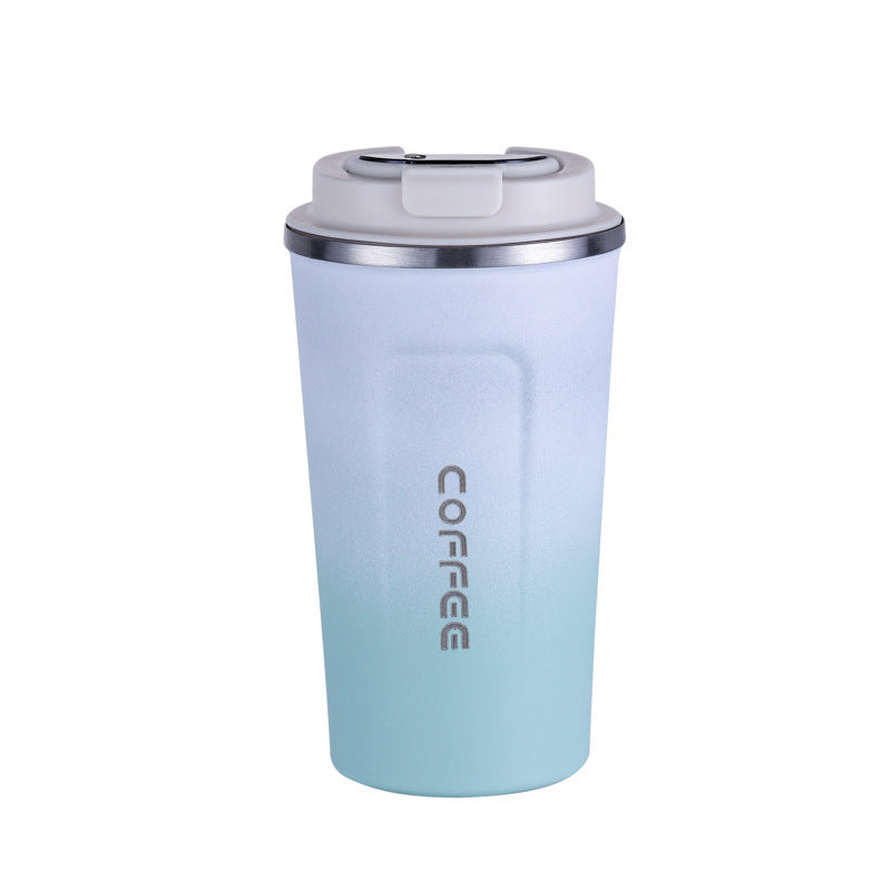Cross-border gradient color smart second generation concave and convex cup 304 stainless steel thermos cup car cup portable coffee cup