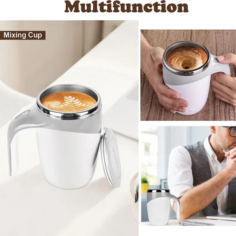 Fully automatic electric stirring cup, soy milk coffee cup, magnetic rotating stainless steel cross-border hot-selling charging water cup printing
