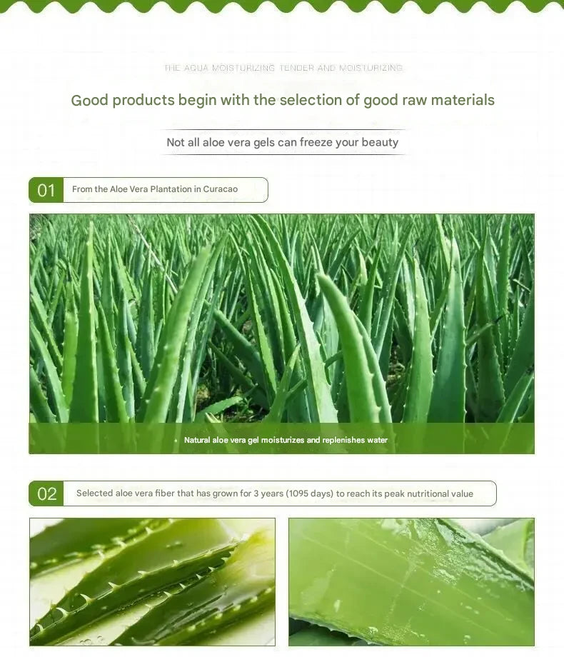 HOLIKA Natural Aloe Vera Gel 250ml South Korea Imported 55ml After-sun Soothing Mask Skin Care