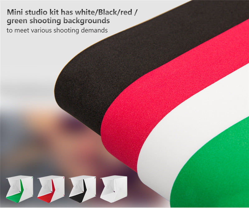 Button studio, soft box, LED shooting table, mini camera box, small studio, light box