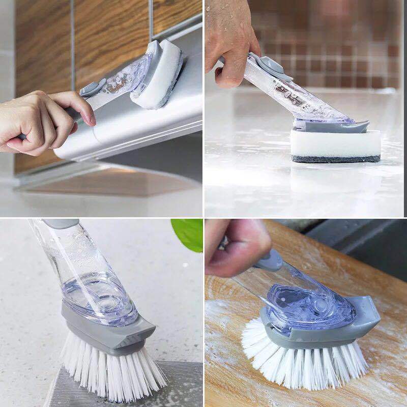 [Liquid pot washing brush] Kitchen liquid pot washing brush multifunctional bowl brush household long handle oil brush hydraulic pot brush