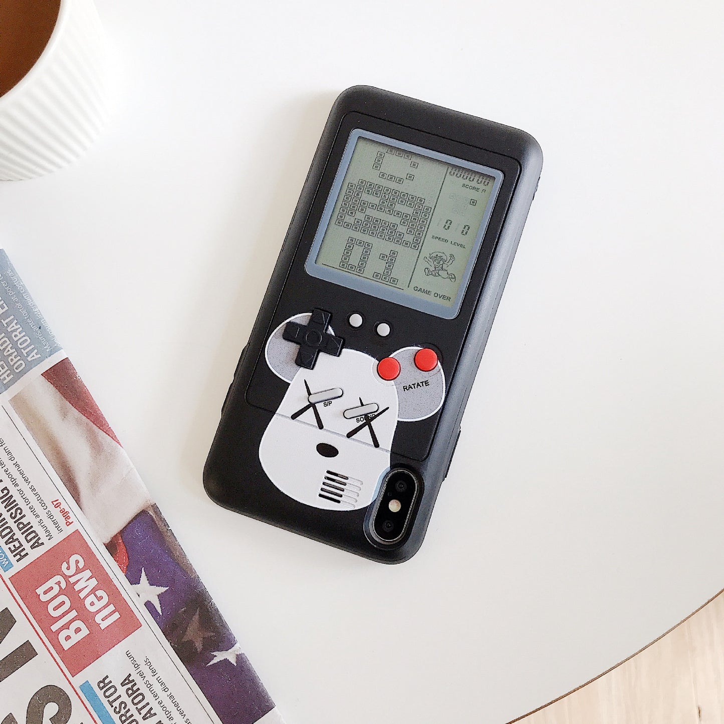 Suitable for iPhone13promax game mobile phone case Tetris Apple 12 nostalgic decompression mobile phone case X