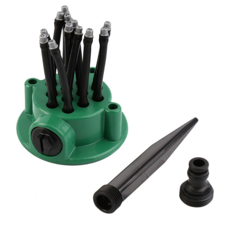 12 Flexible Tubes Water Sprinkler 360 Adjustable Garden Automatic Multi-head Sprinkler Rotary Sprinklers Lawn Irrigation Sprayer