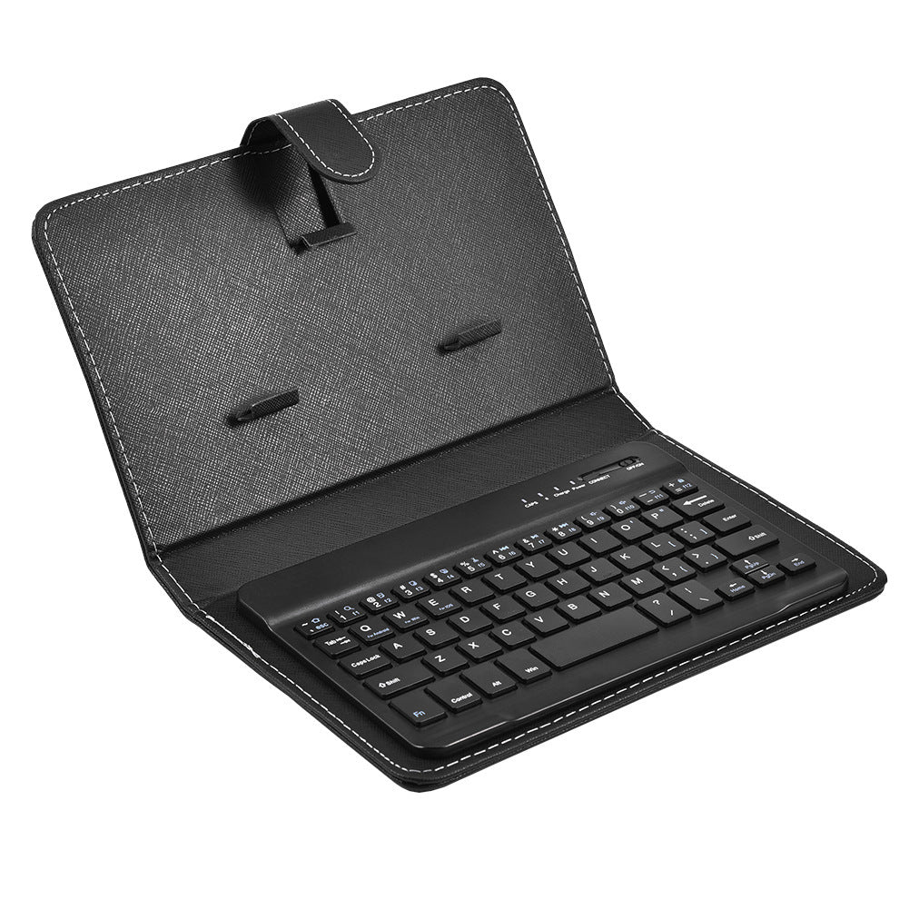 Mobile phone bluetooth keyboard leather case suitable for Android Apple mobile phone protective case external keyboard leather case split leather case