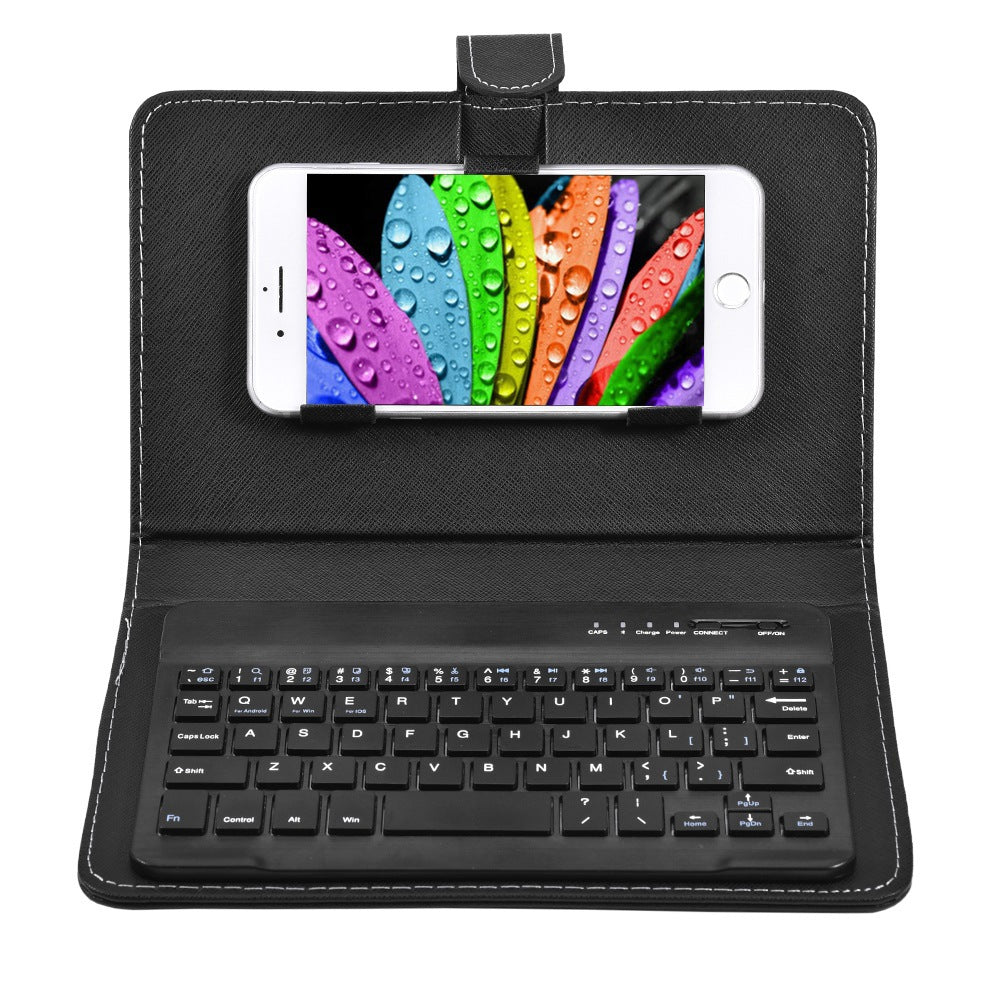 Mobile phone bluetooth keyboard leather case suitable for Android Apple mobile phone protective case external keyboard leather case split leather case