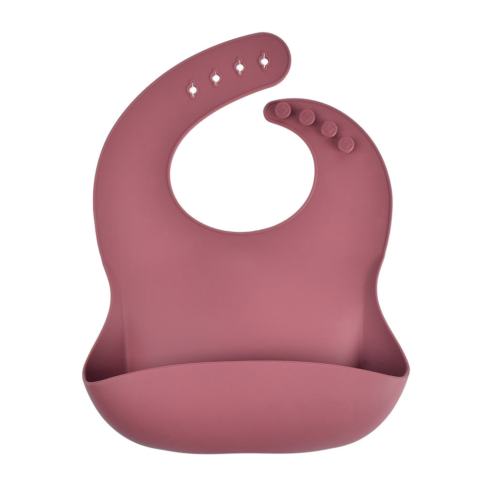Silicone baby eating bib Easy to clean baby bib saliva towel Waterproof and leak-proof children's silicone saliva pocket