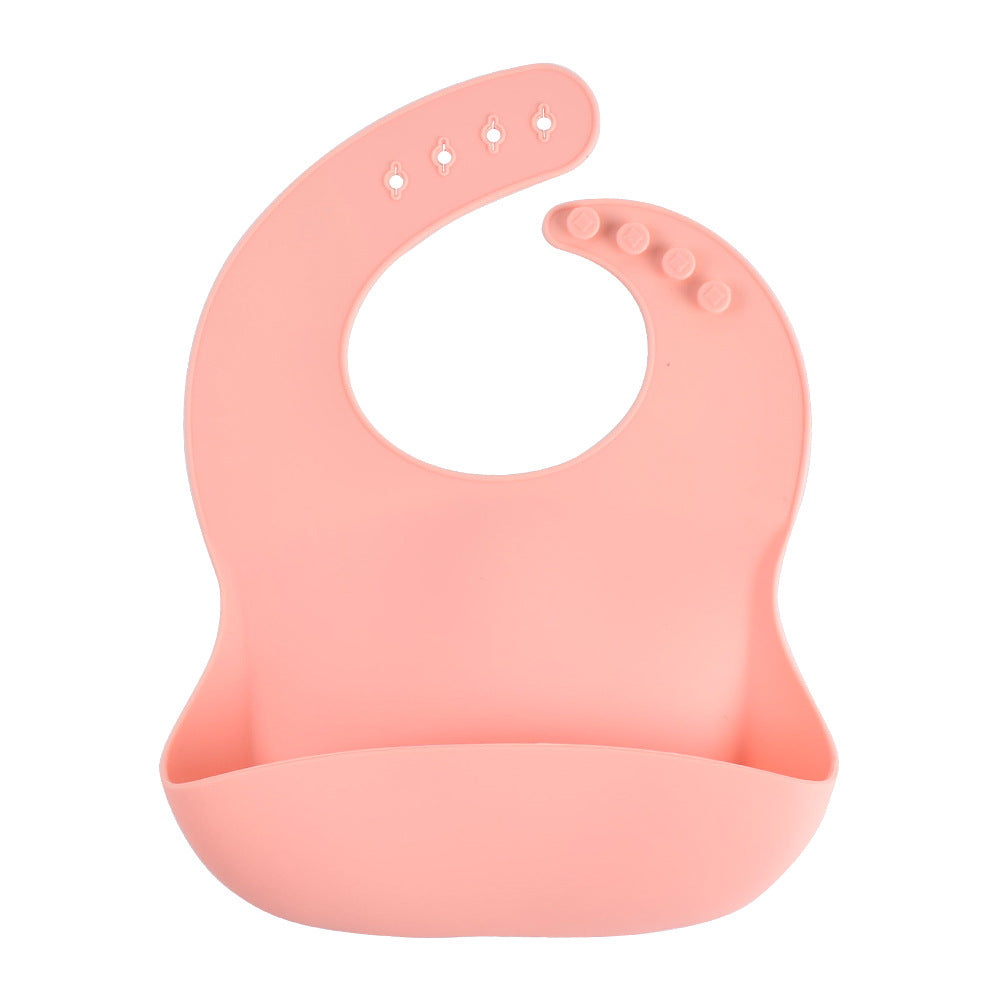 Silicone baby eating bib Easy to clean baby bib saliva towel Waterproof and leak-proof children's silicone saliva pocket