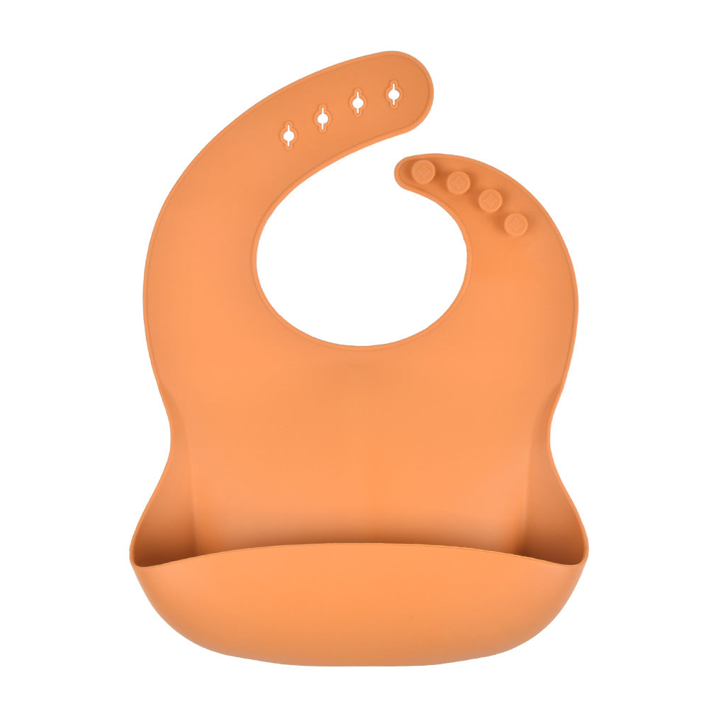 Silicone baby eating bib Easy to clean baby bib saliva towel Waterproof and leak-proof children's silicone saliva pocket