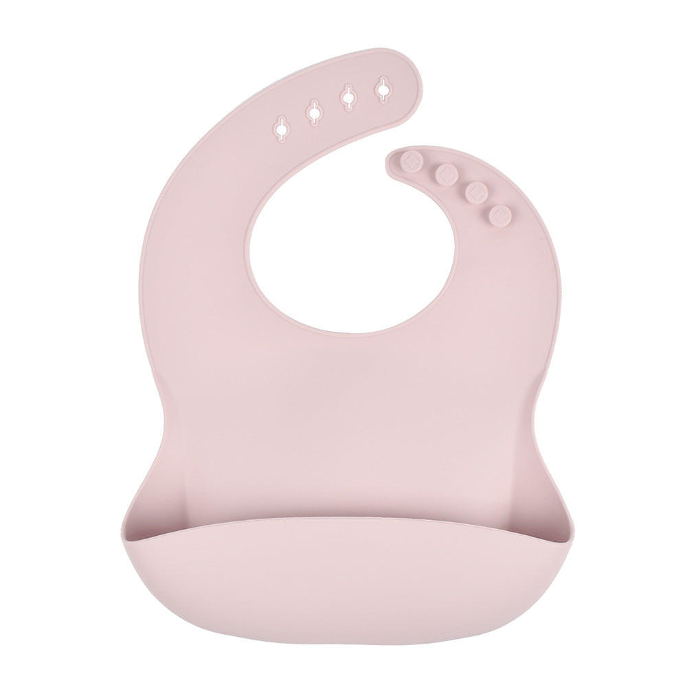Silicone baby eating bib Easy to clean baby bib saliva towel Waterproof and leak-proof children's silicone saliva pocket