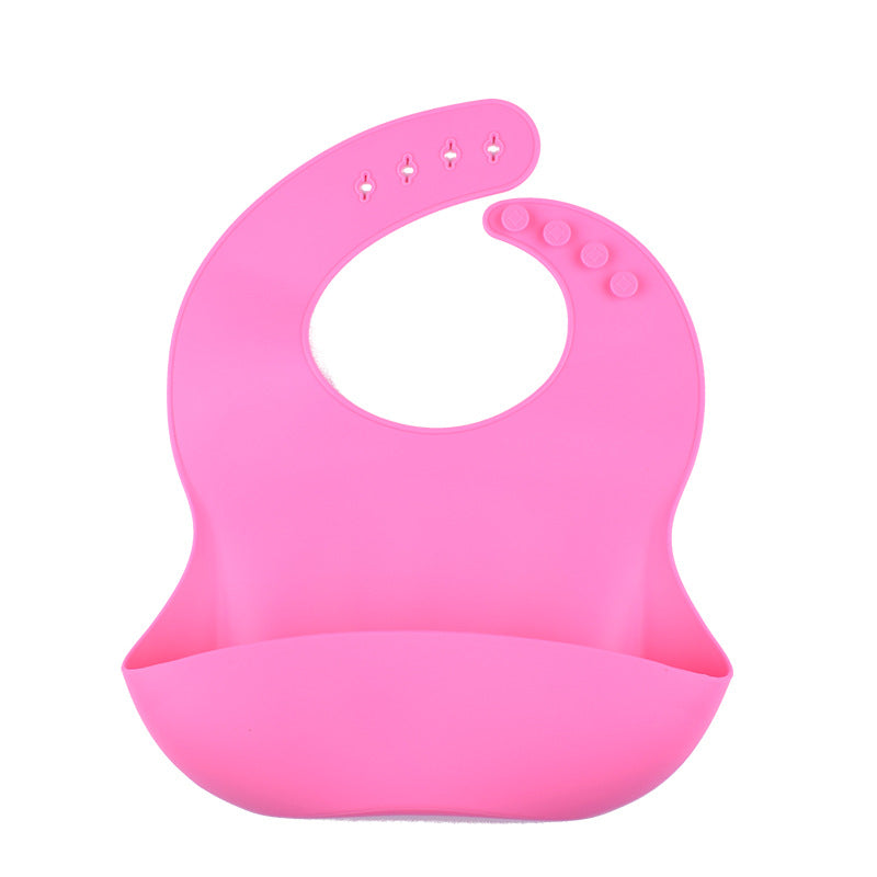 Silicone baby eating bib Easy to clean baby bib saliva towel Waterproof and leak-proof children's silicone saliva pocket