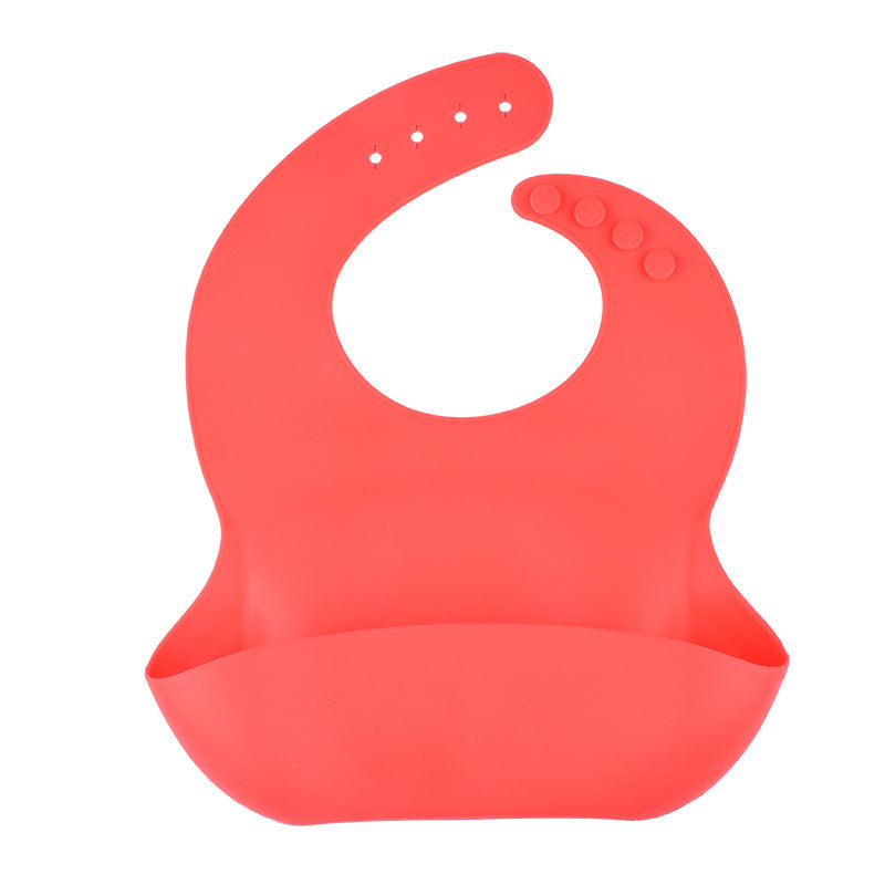 Silicone baby eating bib Easy to clean baby bib saliva towel Waterproof and leak-proof children's silicone saliva pocket