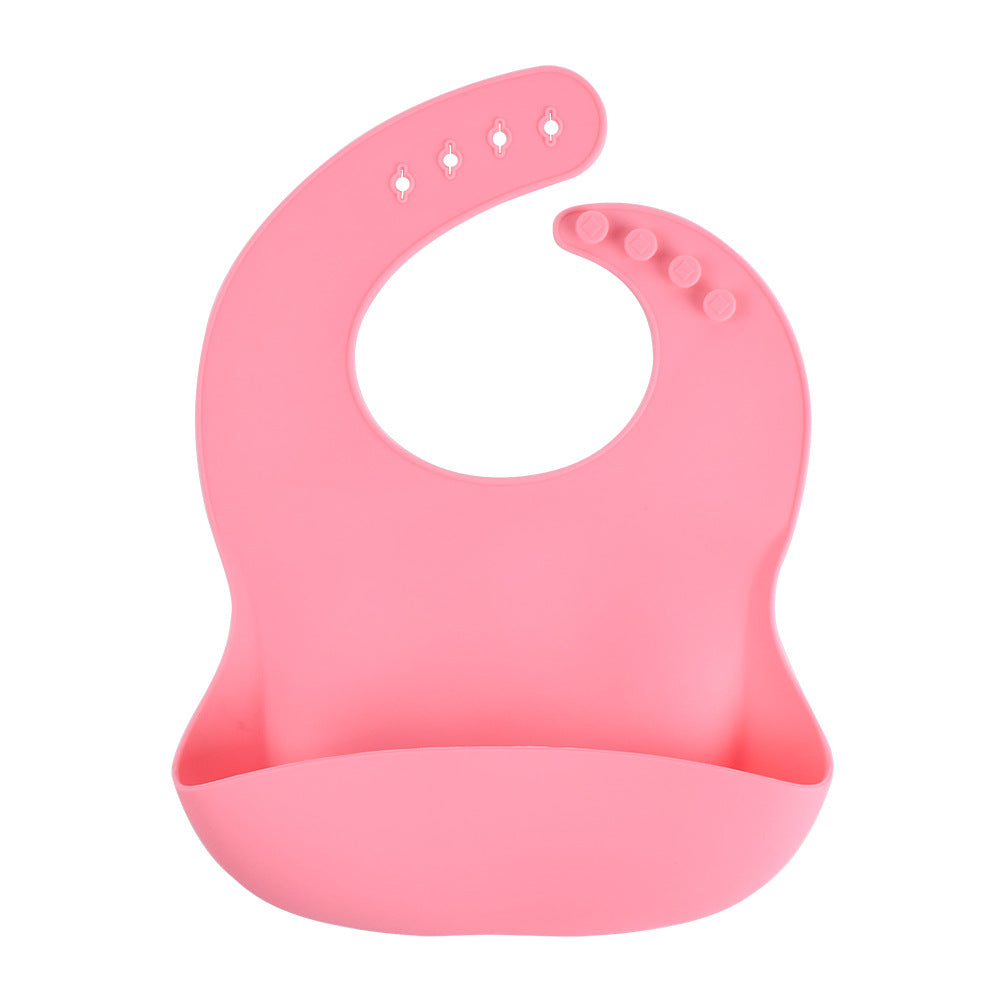 Silicone baby eating bib Easy to clean baby bib saliva towel Waterproof and leak-proof children's silicone saliva pocket